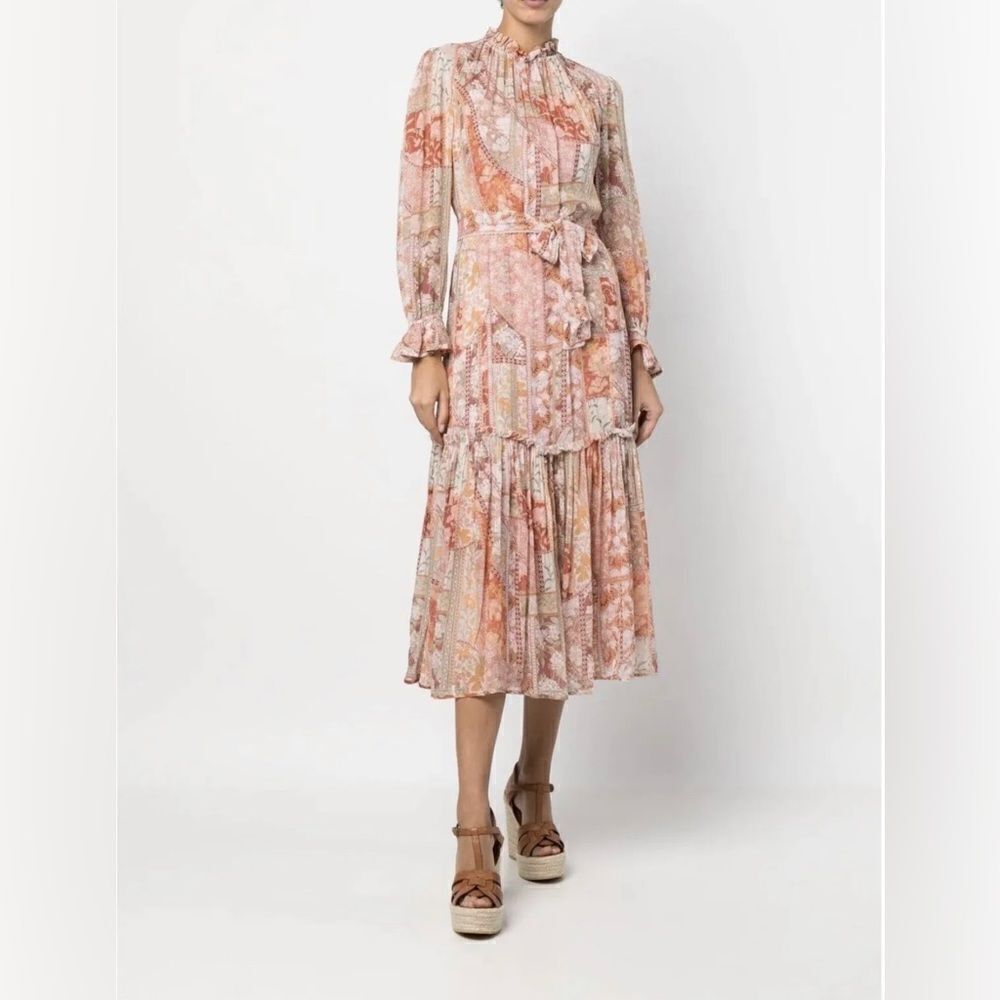 Zimmermann Kaleidoscope Tubular Midi-Dress size 0/us size 4